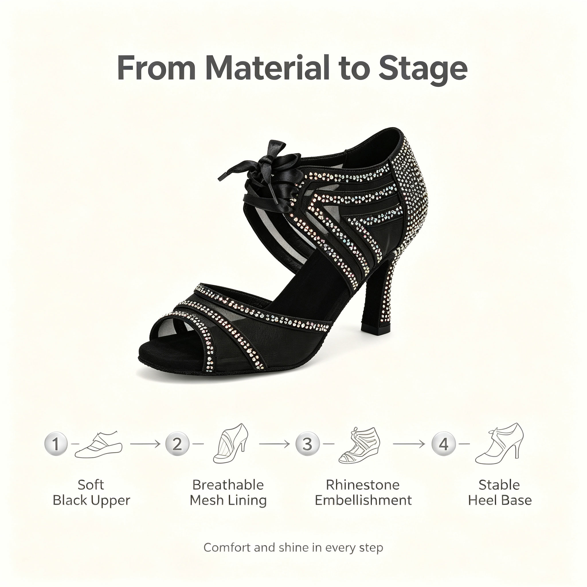 Sapatos de dança latina e sals - Sandal Strappy Heeled avaliação e preço