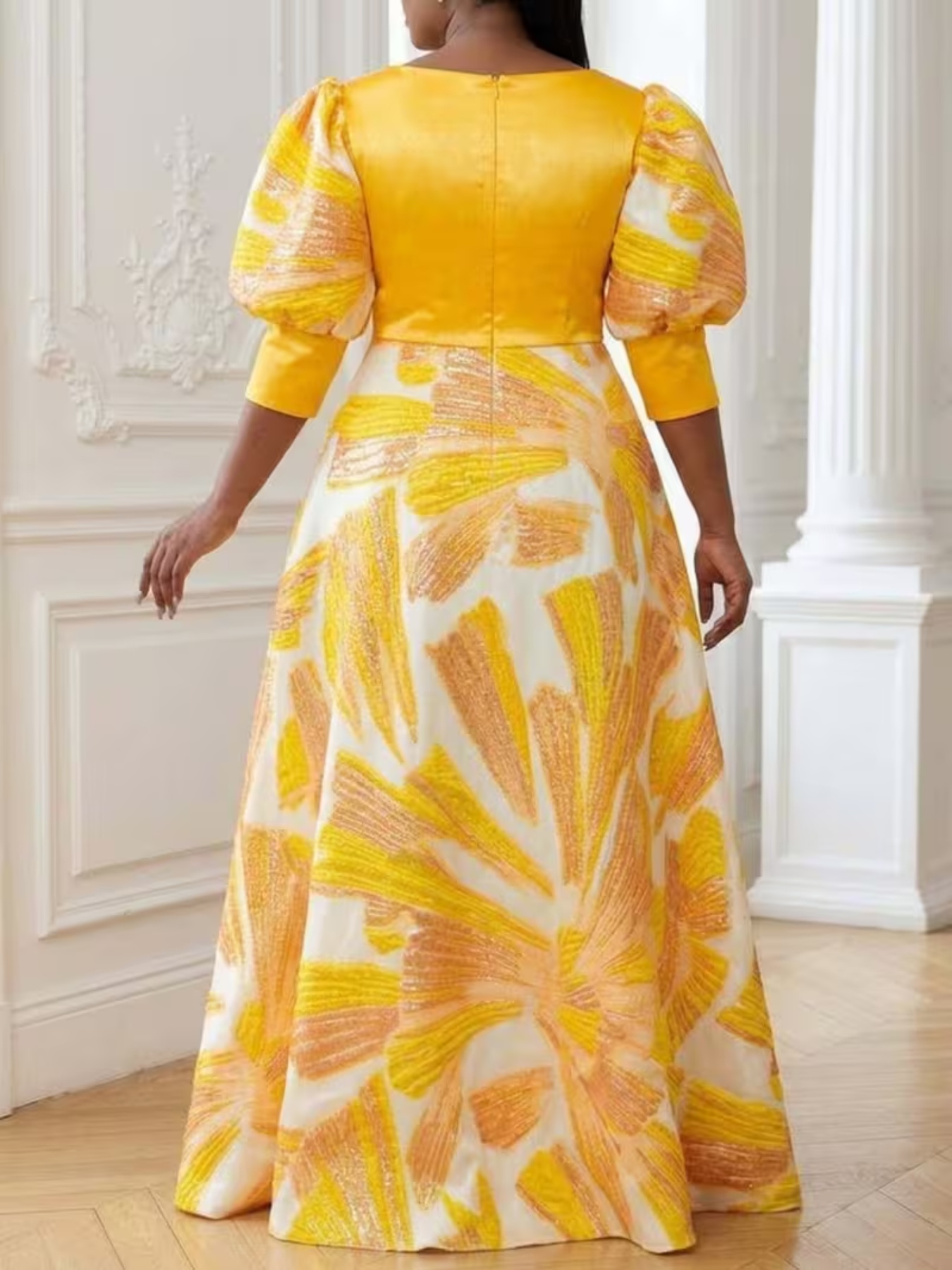 Vestido Maxi de Cetim Estampad - Romper Floral Print avaliação e preço