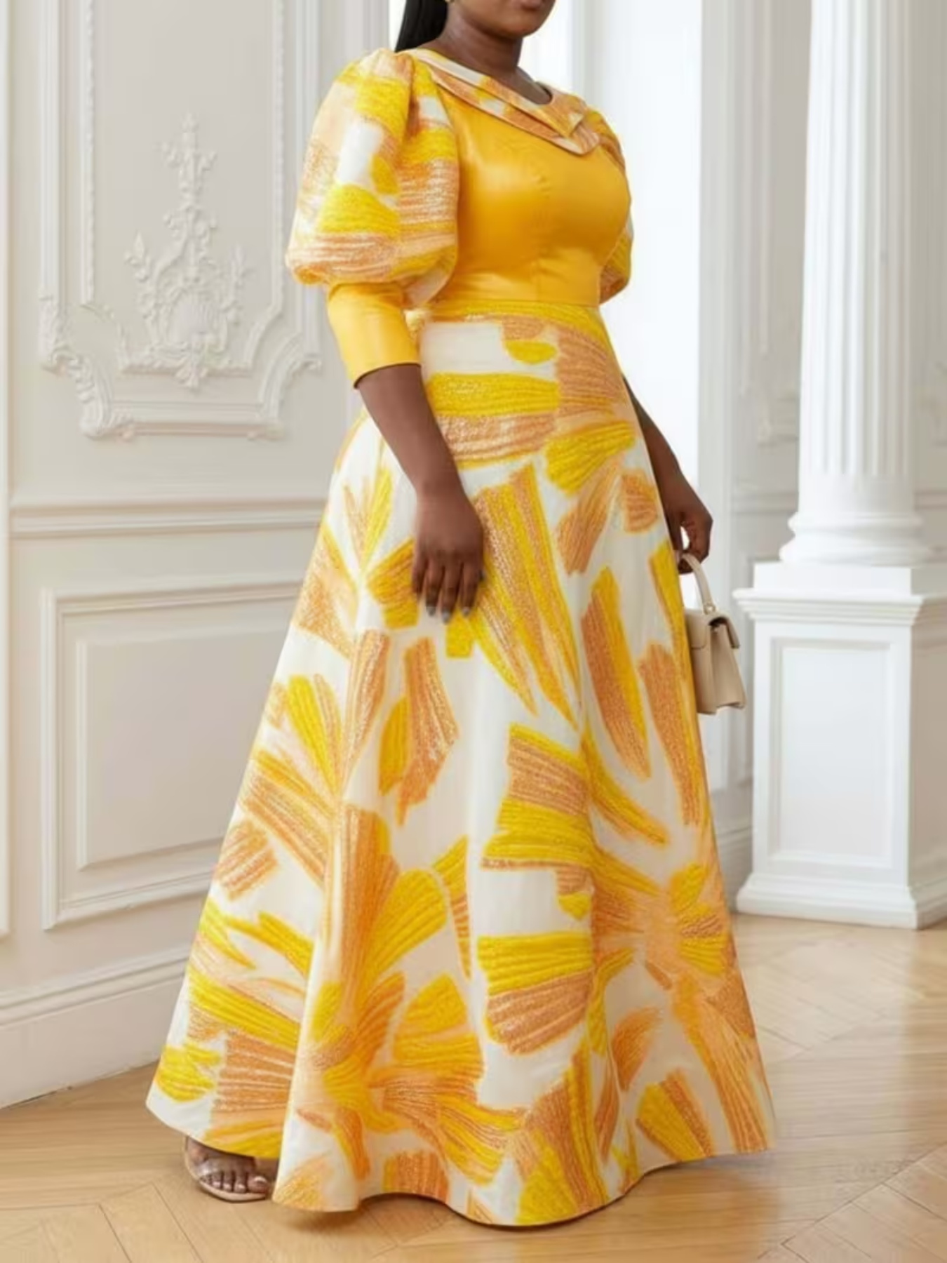 Vestido Maxi de Cetim Estampad - Romper Floral Print avaliação e preço