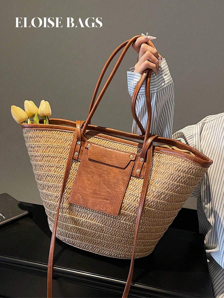 Bolsa de Ombro Grande de Palha - Tote Bag Beach avaliação e preço