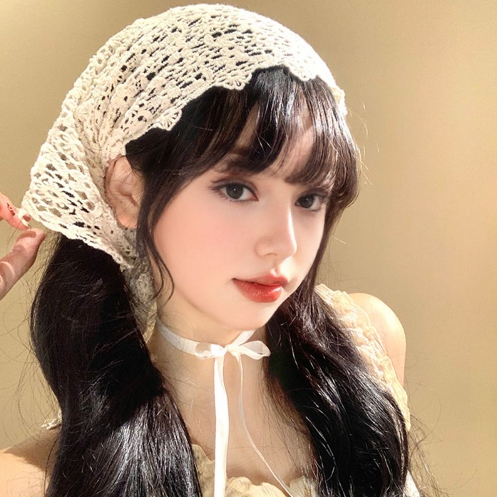 Lenço de Renda Floral em Malha - Headband Summer Knit avaliação e preço